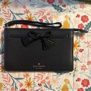 Kate Spade Black Tassel Wristlet